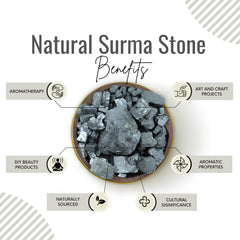 Awafi Mill Premium Natural Surma Stone - Traditional Beauty Enhancer for Eyes and Skincare (Bottle of 250 gram / 9 Oz)