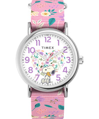 Timex X Peanuts in Bloom Women's Weekend 38mm Watch - Pink