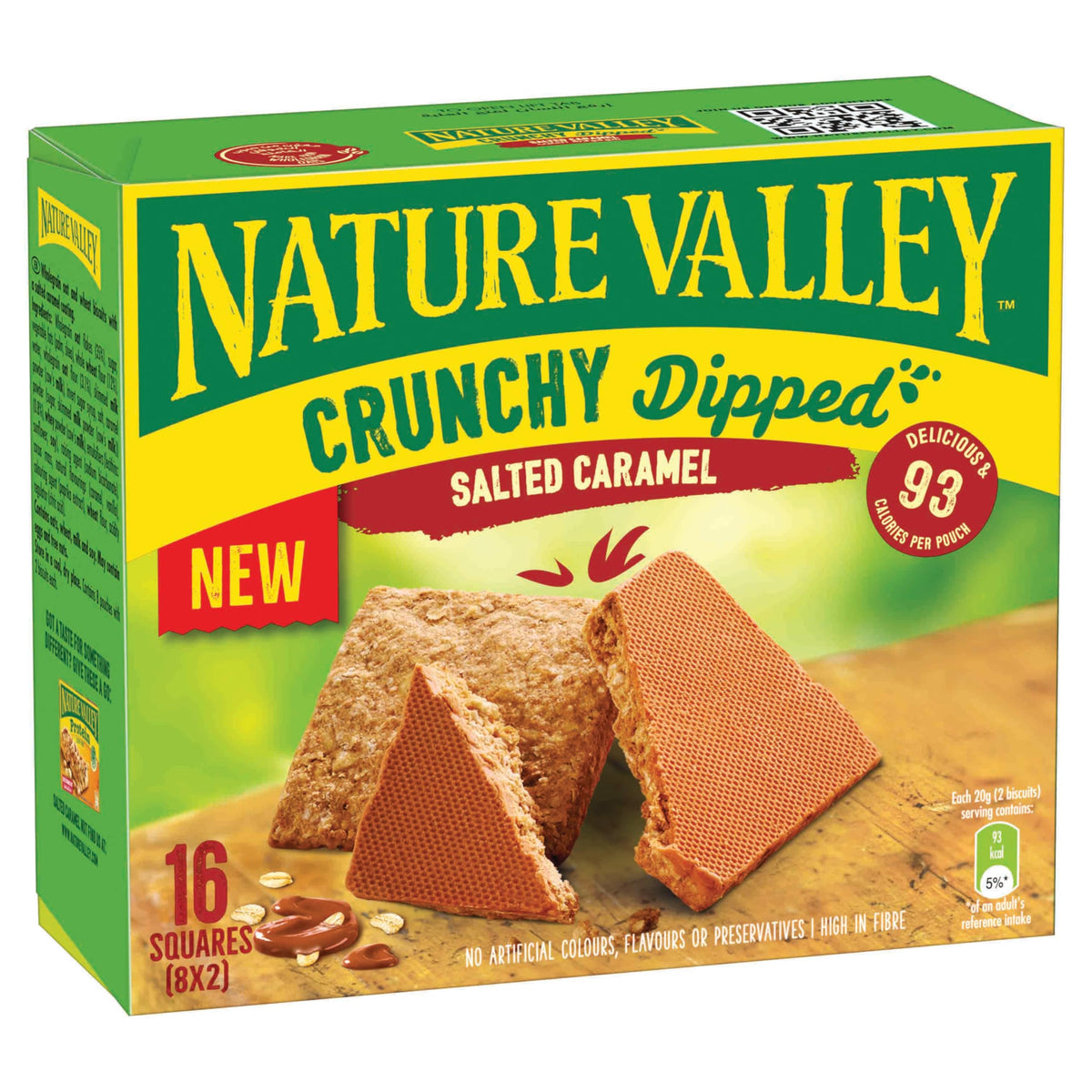 Nature Valley Crunchy Dipped Salted Caramel, 16 squares - 200g