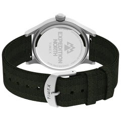 Timex Men's Expedition North Sierra Watch - Black Strap Cream Dial Stainless Steel Case - Green