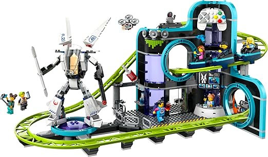 LEGO City Robot World Roller-Coaster Park Set, Creative Building Toy for 8 Plus Year Old Boys & Girls, Fairground Playset with 8 Minifigures, Fun Gift for Kids 60421