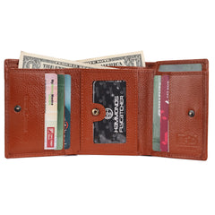 HAMMONDS FLYCATCHER Genuine Leather Small Wallet for Men | RFID Protected for Daily use (Tan)