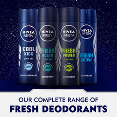 NIVEA MEN Deodorant Spray for Men, Cool Kick Fresh Scent, 200ml