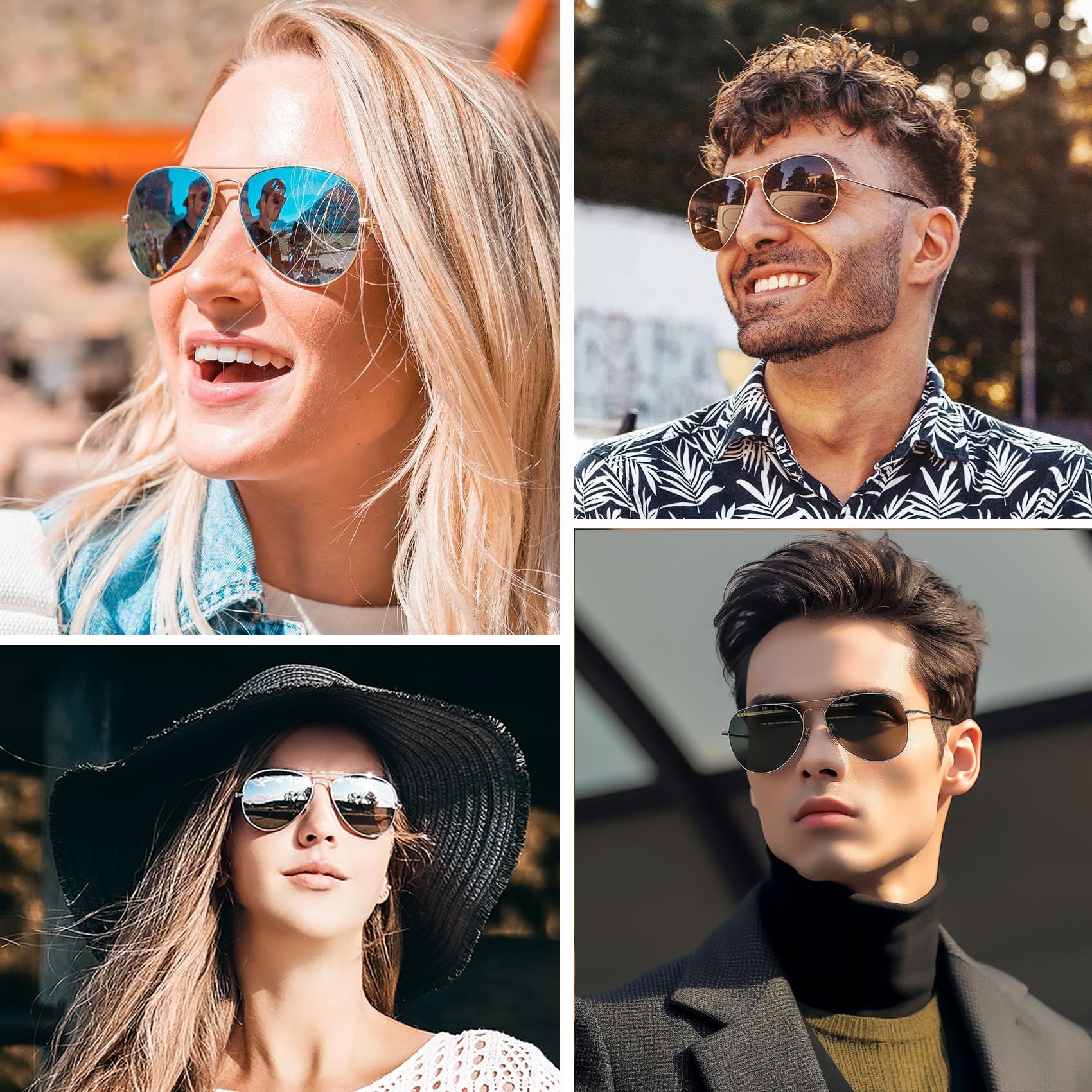 KANASTAL Polarized Sunglasses for Women and Men, Metal Frame Sun Glasses Retro Shades for Mens Driving Outdoor Military Style 100% UV400 Protection