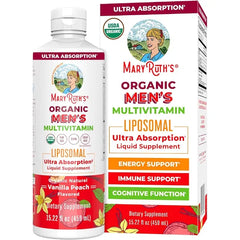 MARYRUTH'S Multivitamin Liposomal for Men | Sugar Free Mens Multivitamin | Liquid Vitamins for Men | Immune Support Supplement | Cognitive Health & Overall Wellness | Vegan | Non-GMO | 15.22 Fl Oz | Vegan, Non-GMO