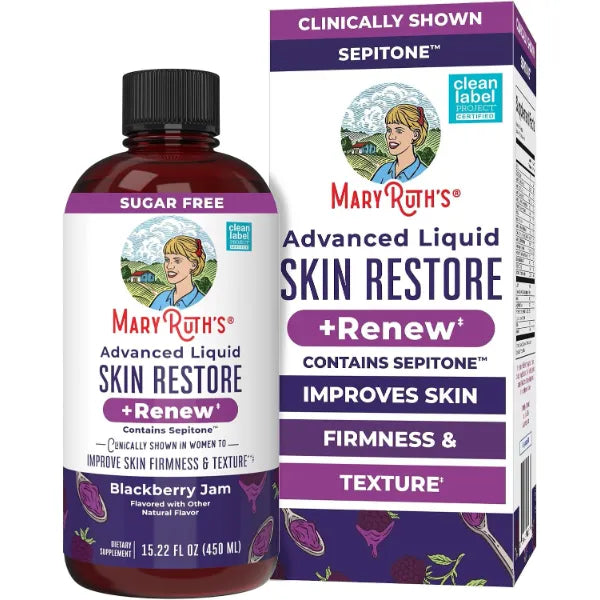 MARYRUTH'S Advanced Liquid Skin Restore + Renew, Reduce Wrinkles, 15.22oz | Clinically Shown in Women to Reduce Fine Wrinkles & Improve Firmness, With Hyaluronic Acid & Vitamin C