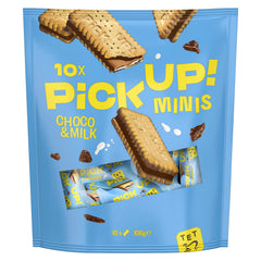 Bahlsen Pick Up! Minis Choco & Milk Biscuits - Crunchy Butter Biscuits With Milk Chocolate Bar Filling - 106 Gm