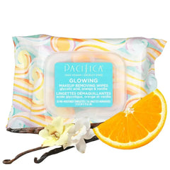 Pacifica Makeup Remover Face Wipes - Disposable Daily Face Cleansing Towelettes Wipes -Biodegradable & Eco-Friendly - Organic- Clean Beauty Vegan & Cruelty-Free Dermatologist Tested