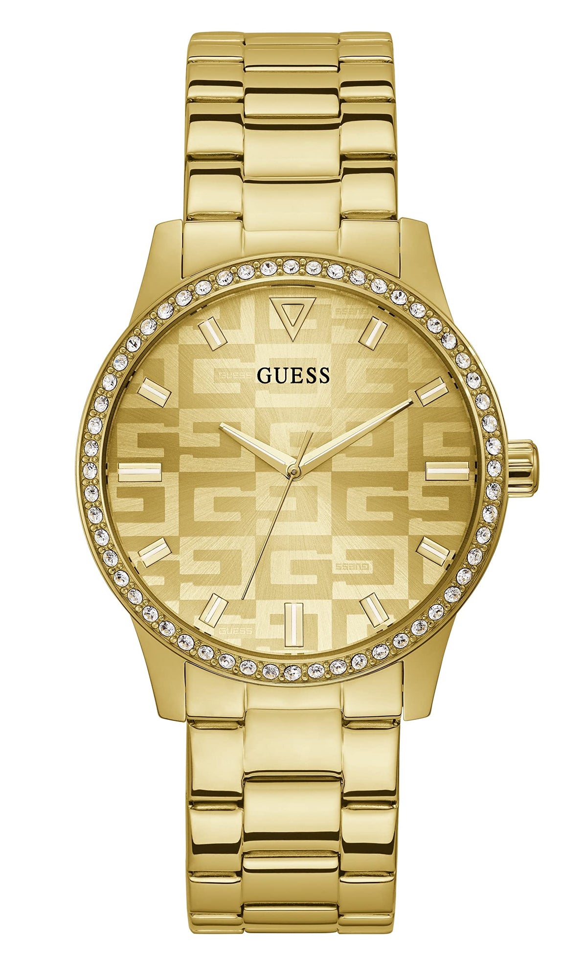 Guess Factory Silver-Tone Logo Analog Watch