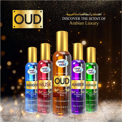 Cool & Cool Oud Perfumed Body Mist | Hydrates & Freshens your body, Scent of Arabian Luxury, 250ml