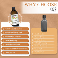 Drsous Ca Organic Fenugreek Oil 100ml | 100% Pure Cold Pressed Therapeutic Grade Extra Virgin Oil for Hips and Bums, Hair care, Anti Dandruff, Dry Skin Moisturizer | Made in Palestine