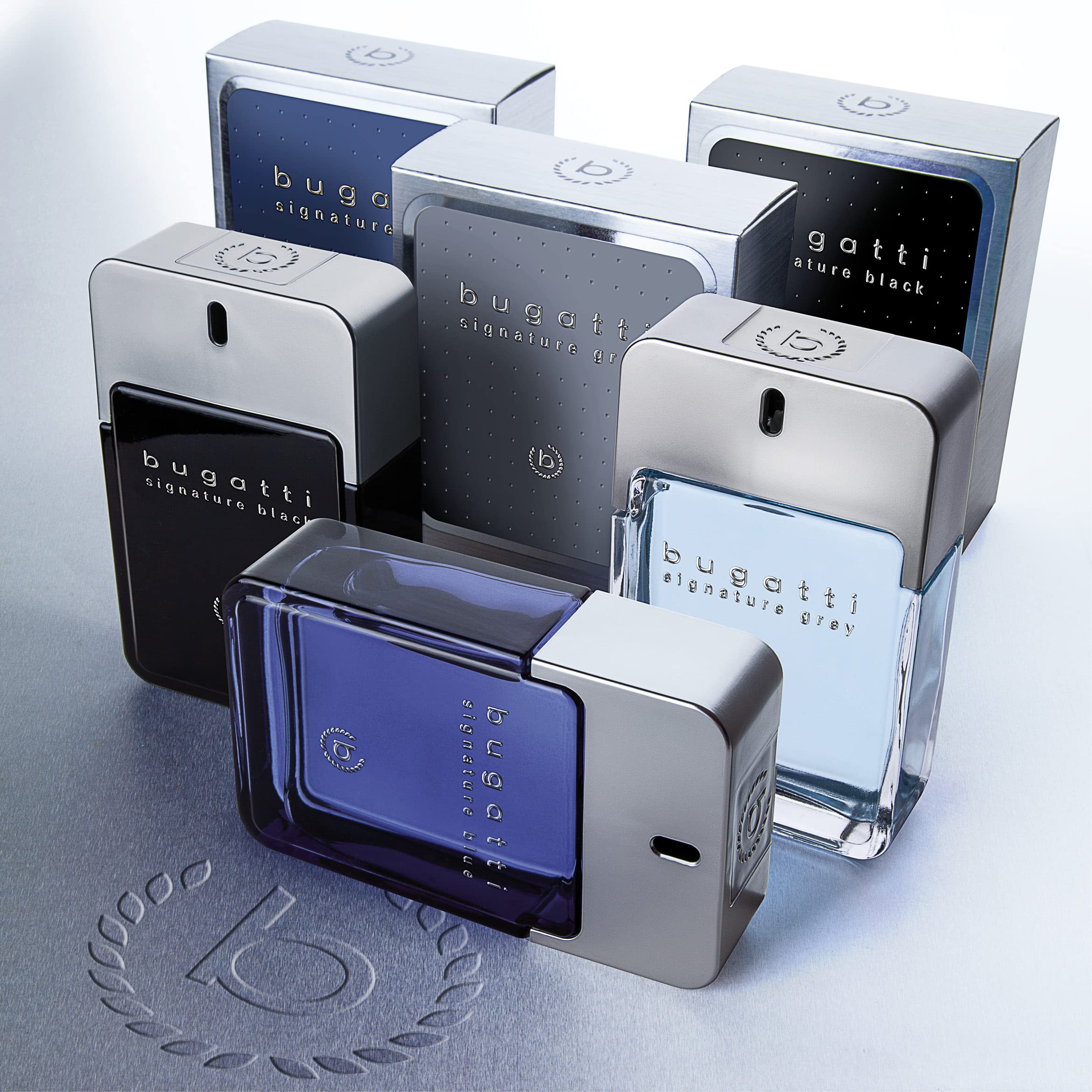 bugatti signature blue perfume for men, 100 ml, fresh eau de toilette with fresh fragrance, men's perfume for all ages, for any occasion and occasion, elegant, sporty, aromatic