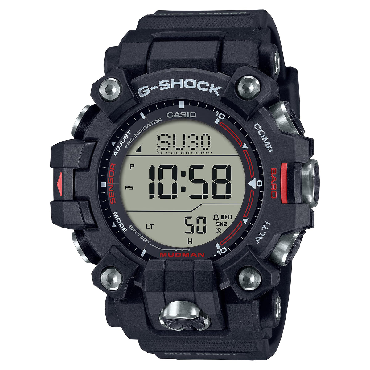 G-Shock GW-9500-1 GW-9500-1 Master of G MUDMAN Mudman Casio Solar Radio Digital Watch, Black