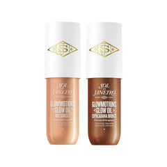 SOL DE JANEIRO Glowmotions Glow Body Oil Travel Size Duo | Copacabana Bronze & Rio Sunset | Shimmer Body Oil Bundle | Pack of 2, 2.5 fl oz