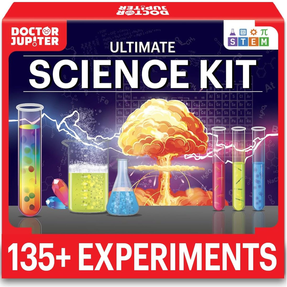 Doctor Jupiter Toy Science Kit for Boys & Girls Ages 7-8-9-10-11-12-13-14 | Birthday Gifts for 7+ Year Old Kids | Learning & Education toys, 135+ Experiments