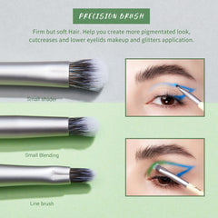 Jessup Eye Brushes Set Vegan Makeup Brushes with Eyeshadow Blending Eyeliner Spoolie Brush 8pcs Premium cruelty-free Burlywood Cosmetic Brush T328