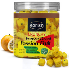 Karish Freeze Dried Passion Fruit 55 g Jar – Crunchy Tropical Fruit Snack, Portable Healthy Snack, Lightweight Long Shelf Life Treat