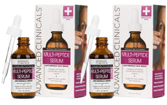 Advanced Clinicals Peptide Facial Serum Moisturizer Skin Care Oil For Face, Wrinkles, Fine Lines, & Puffiness. 6X Peptide Concentrate W/Collagen Plumps, Lifts, & Evens Skin Tone, 1.75 Fl Oz (2-Pack)