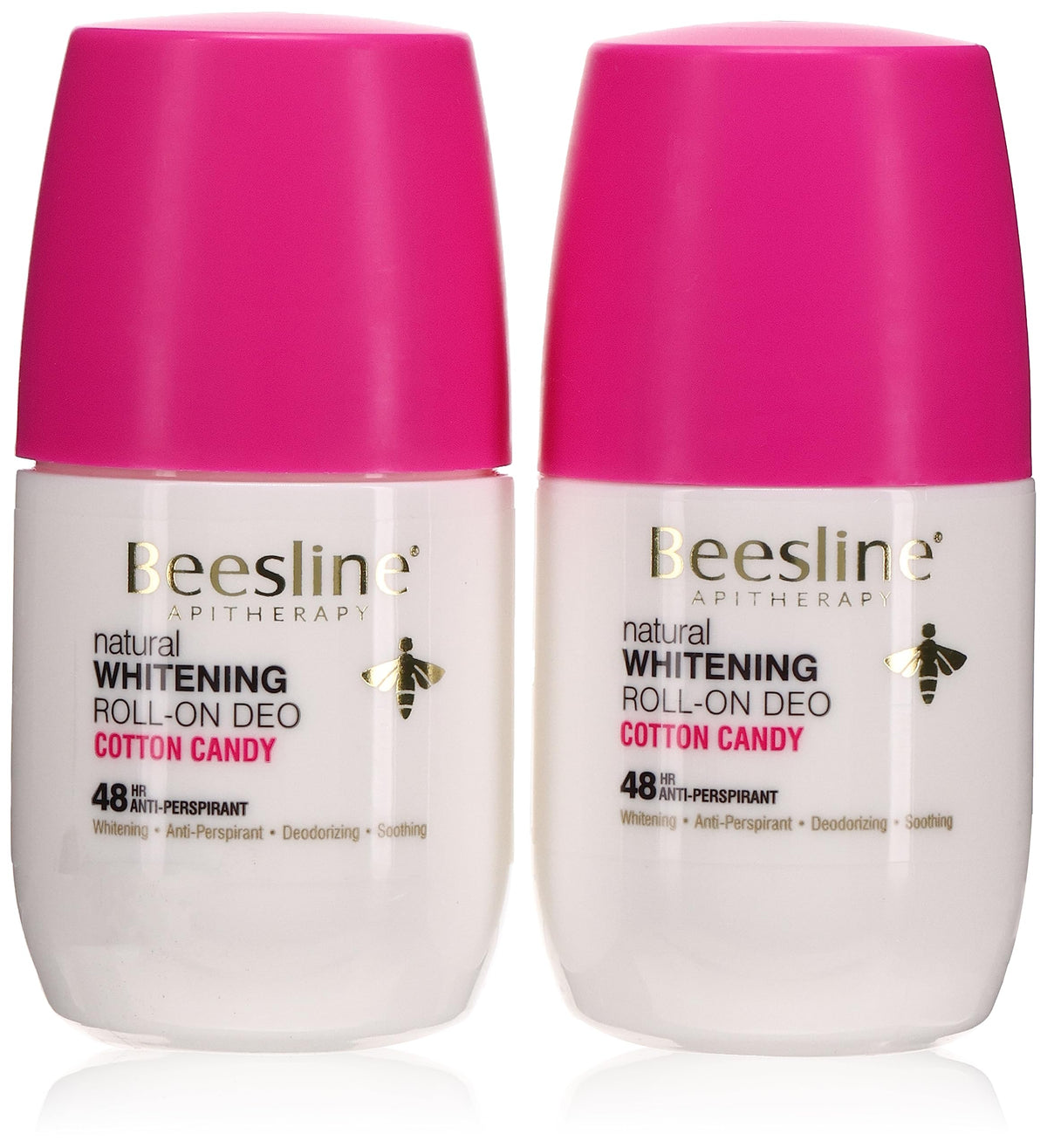 Beesline Cotton Candy Fragrance Whitening Roll-On Deodorant 50 ml, 1+1 Free