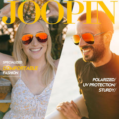 Joopin Sunglasses for Men Women, Polarized Classic Sunglasses Lightweight Metal Frame UV400 Protection