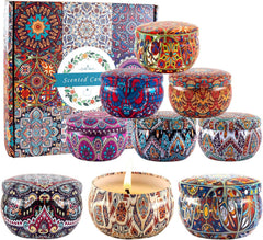 Coloro 9 Pack scented candles Gift Natural Soy Wax Set for Valentines day and Mothers day. 2.2 oz strong aromatherapy for Home Scented, Yoga, Relaxation, Meditation