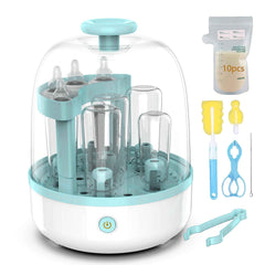 IS MUHE Bottle Sterilizer, Baby Bottle Steam Sterilizer Sanitizer for Baby Bottles Pacifiers Breast Pumps Large Capacity and 99.99% Cleaned in 8 Mins,Large Capacity, One Button Control, BPA-Free