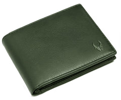 WildHorn® RFID Protected Genuine Leather Wallet for Men's - Green-WH2083