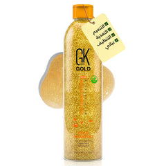 GK HAIR Global Keratin Gold Shampoo (8.5 Fl Oz/250ml) Hair Moisturizing Shine and Protection With Argan Oil, Shea Butter, Natural Oils All Hair Types