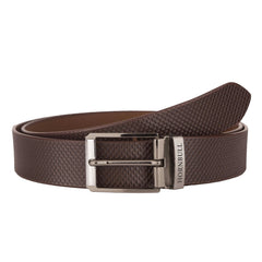 HORNBULL Trifold Genuine Leather Wallet, Up To 44 Inch of Waist, Casual - BW6997(Navy Wallet+Brown Belt)
