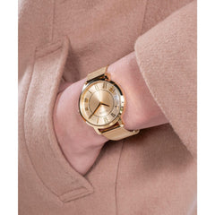 Guess Tucker Analog Watch for Men, 40 mm Case Width, Gold Tone/Champagne
