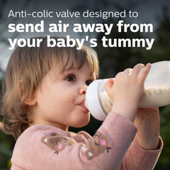 Philips AVENT Natural Baby Bottle with Natural Response, Clear, 11oz, 4pk, SCY906/04