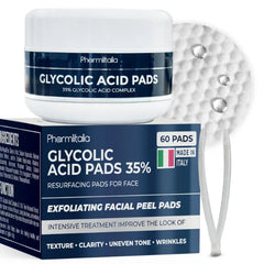 Glycolic Acid Pads - Resurfacing Pads for Face 35% - Exfoliating Peel Pad for Body and Dark Spots - Fine Lines and Wrinkles - 60 Count