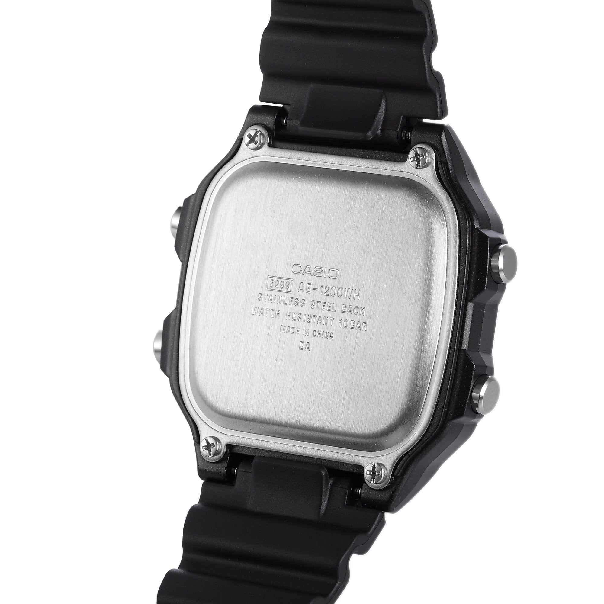 Casio Men's Digital Dial Stainless Steel Band Watch Black/Grey