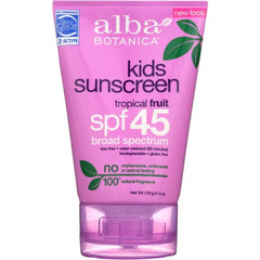 Alba Botanica Natural Protection Very Emollient SPF 45 Sunscreen, 4 Ounce