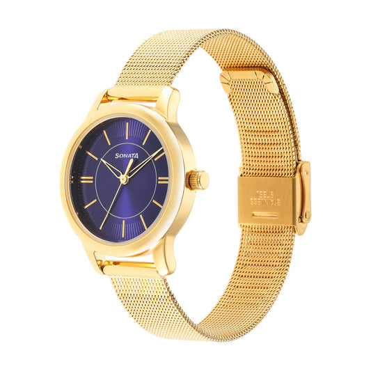 Sonata Blue Dial Analog Watch for Women-NR8178YM04