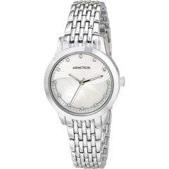 Armitron Women's Genuine Crystal Accented Bracelet Watch, 75/5821, Silver