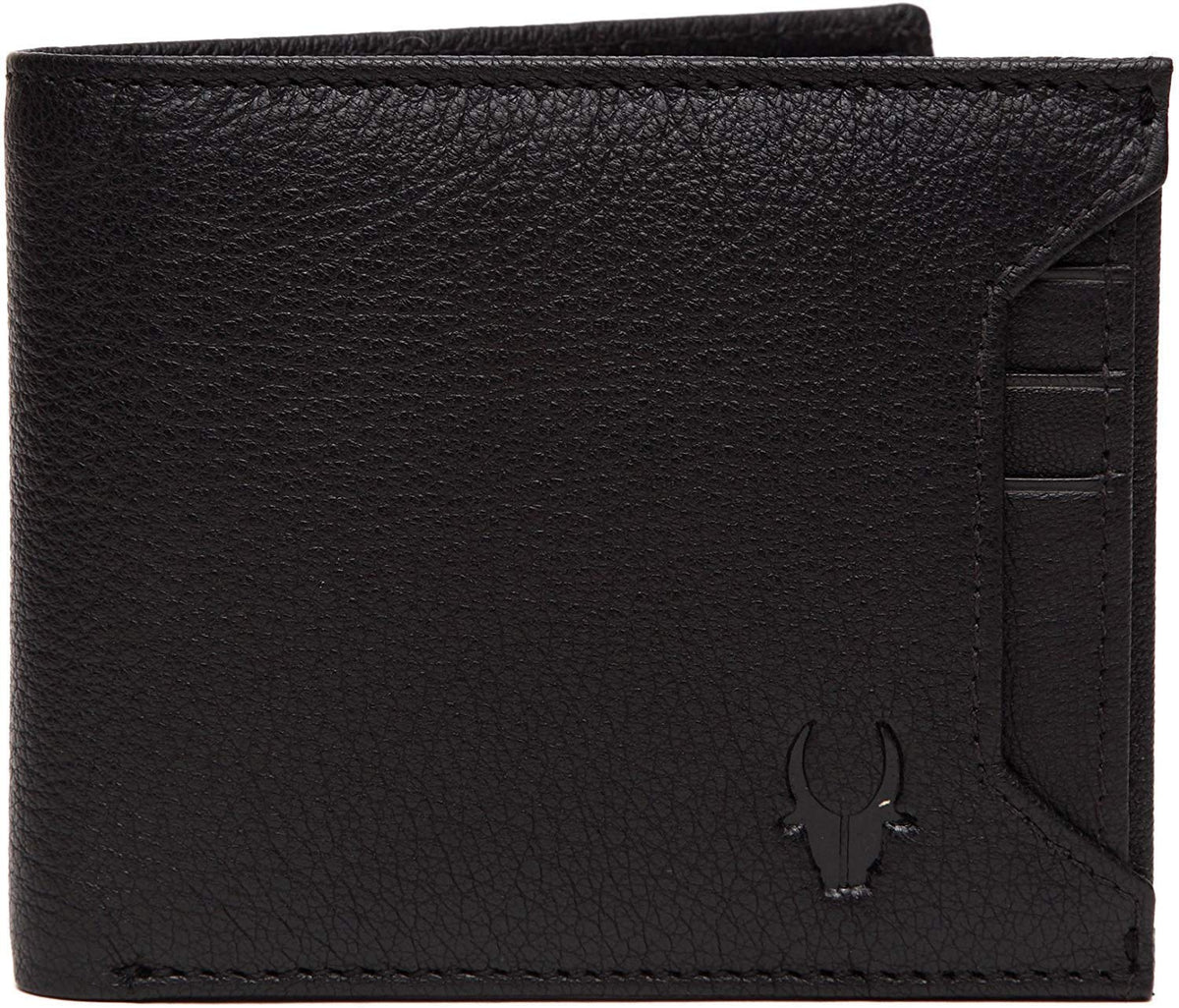 WildHorn Men WH1253 Travel Accessory- Bi-Fold Wallet - Black