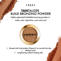 LORAC TANtalizer Buildable Bronzing Powder | Bronzer Makeup | Buildable & Blendable | Matte