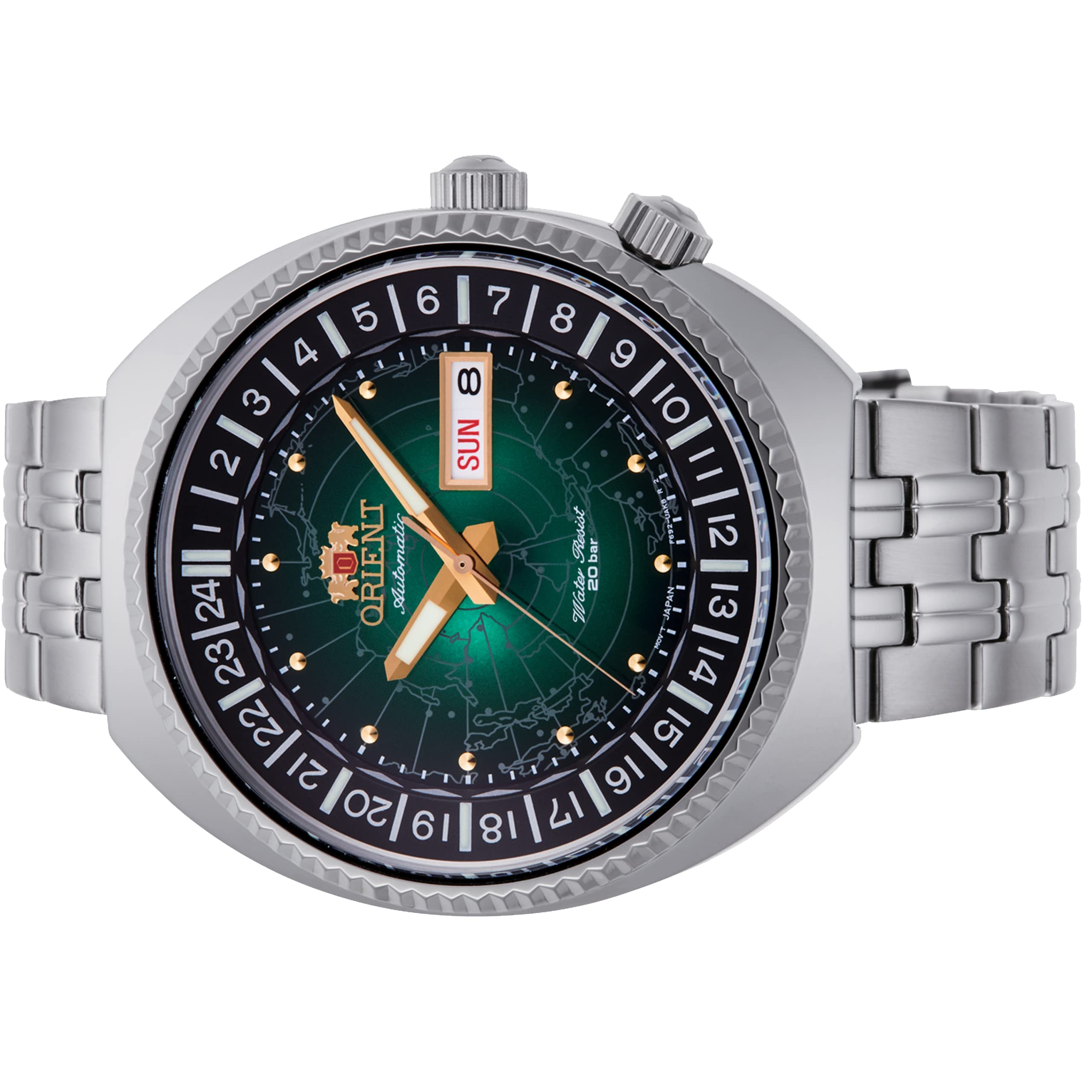 Orient"World Map Revival" Japanese Automatic/Handwinding Dress Watch, Green