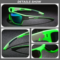 Sports Sunglasses Polarized For Mens Womens Driving Fishing Running Wrap Around Sun Glasses Unbreakable Frame Goggles with Glasses rope Strap UV Protection
