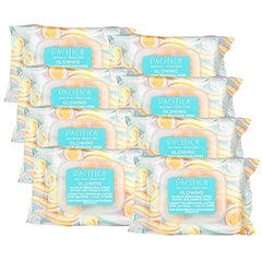 Pacifica Makeup Remover Face Wipes - Disposable Daily Face Cleansing Towelettes Wipes -Biodegradable & Eco-Friendly - Organic- Clean Beauty Vegan & Cruelty-Free Dermatologist Tested