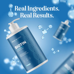 Volumizing Biotin Shampoo for Thinning Hair - Thin Hair Shampoo with Rosemary Argan and Essential Oils for Hair Care - Vegan Sulfate Free Shampoo for Damaged Dry Hair Paraben and Cruelty Free
