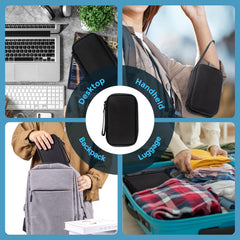ProCase Electronics Travel Tech Pouch, Portable Cable Organizer Bag, Electronics Accessories and Supplies for Charger, Power Bank, Wire -Black