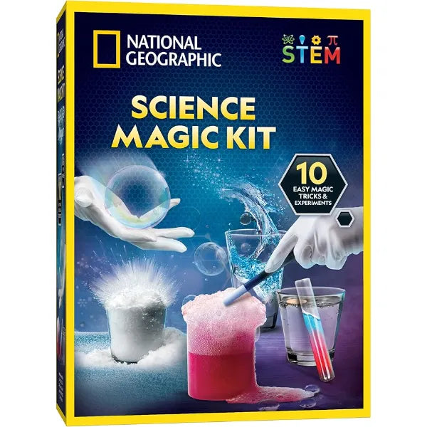 Blue Marble National Geographic Magic Chemistry Set Science Kit for Kids with 10 Amazing Magic Tricks, STEM Projects and Science Experiments, Science Toys, Great Gift for Boys and Girls 8-12
