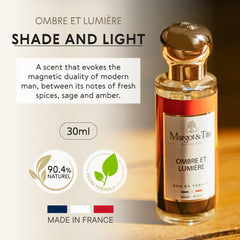 Margot&Tita Perfume From France 30ml - Woody Eau de Parfum Ombre Et Lumière for Men - Spicy and Herbal Notes with Amber - Duality of Masculinity - Formula For Women