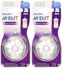 AVENT Philips Natural Nipple Medium Flow - 4 Pack