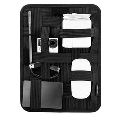 Tazweeq Electronics Organizer, Travel Grid Organizer Backpack & Bag Accessories, Travel Gear Management Organize Case for Electronics Accessories Tools Hard Drive Memory Card Flash Drive Cables Charge