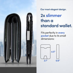 TRAVANDO AirTag* Wallet Mens Wallet with Money Clip Air Tag Wallet Card Holder RFID Blocking Bifold Gifts for Men, Carbon