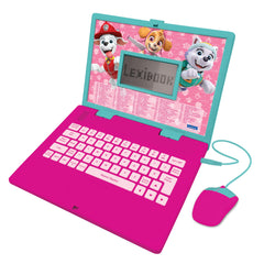 Lexibook Paw Patrol, Educational and Bilingual Laptop in English/French, Toy for children with 124 activities to learn, play games and music, Pink