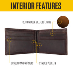 Carhartt Men's Standard Front Pocket Wallet - Dark Brown